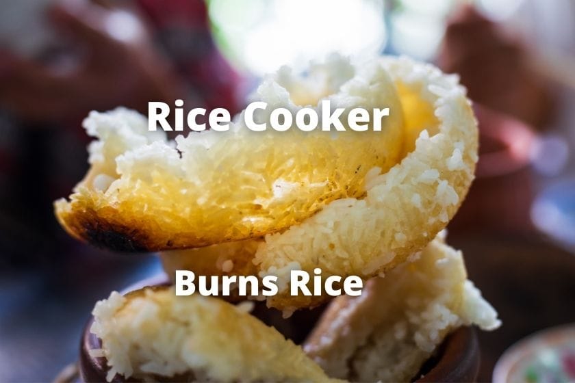 rice cooker burns bottom layer of rice 