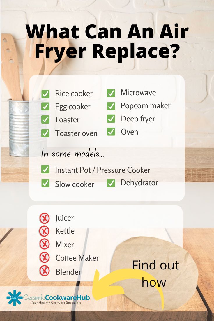 what can an air fryer replace, things like a rice cooker, microwave, toaster, oven, deep fryer, popcorn maker